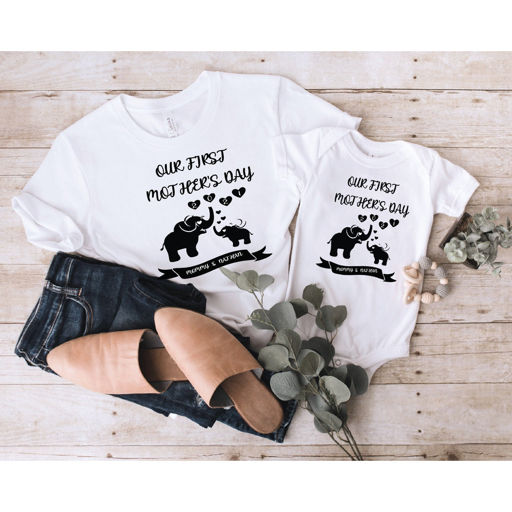 Custom Mothers Day Shirt, Our First Mother's Day Shirt, Mothers Day Shirt, Mommy And Me Matching Shirts, Gift For Her, Mother's Day Gift.jpg