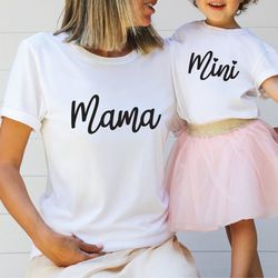 mama mini shirt, mommy and me outfits, mommy and me, mommy and me shirts, mama and mini, matching family tees, mothers d