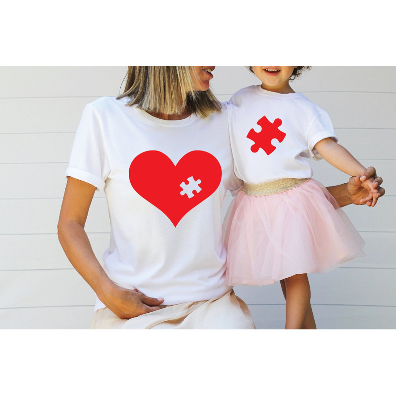 Mothers Day Shirt, Mama Mini Heart Puzzle Shirt, Matching Shirts, Mommy And Me T-Shirt,  Gift For Mom, Mom And Daughter, Kid Baby Shirt.jpg