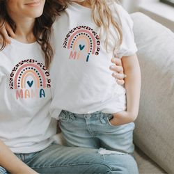 rainbow mama shirt, mama mini matching shirt, rainbow mini shirt, blessing mini, thankful for my mini, thankful for my m