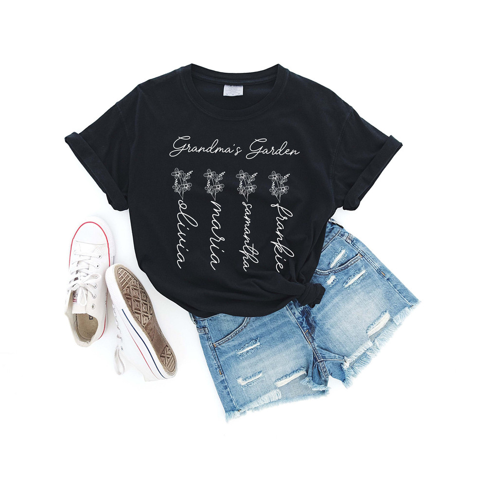 Personalized Grandma Shirt, Nana Shirt, Comfort Colors Grandma Gift, Custom Grandma's Garden Tee, Customized Mother's Day Tee, Grandchildren.jpg