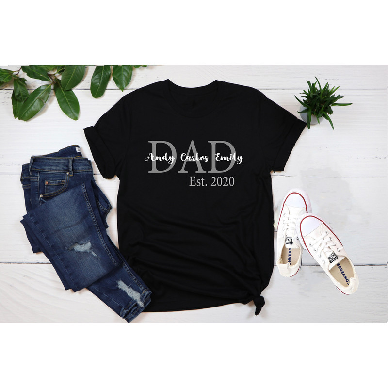 Custom Dad Shirt, Custom Dad Shirt With Kids Names, Father's Day Shirt, Customized Dad Shirt, Personalized Shirt For Dad, Birthday Gift Dad.jpg