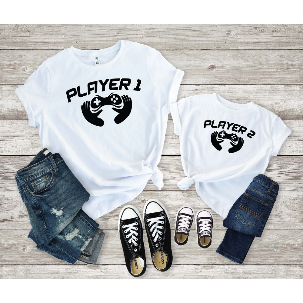 Custom Father's Day Shirt, Player Shirt, Player 1 Shirts , Father Son Shirts , Dad Gamer Shirt Gift , Gamer Dad Shirt , Gift for Gamer.jpg