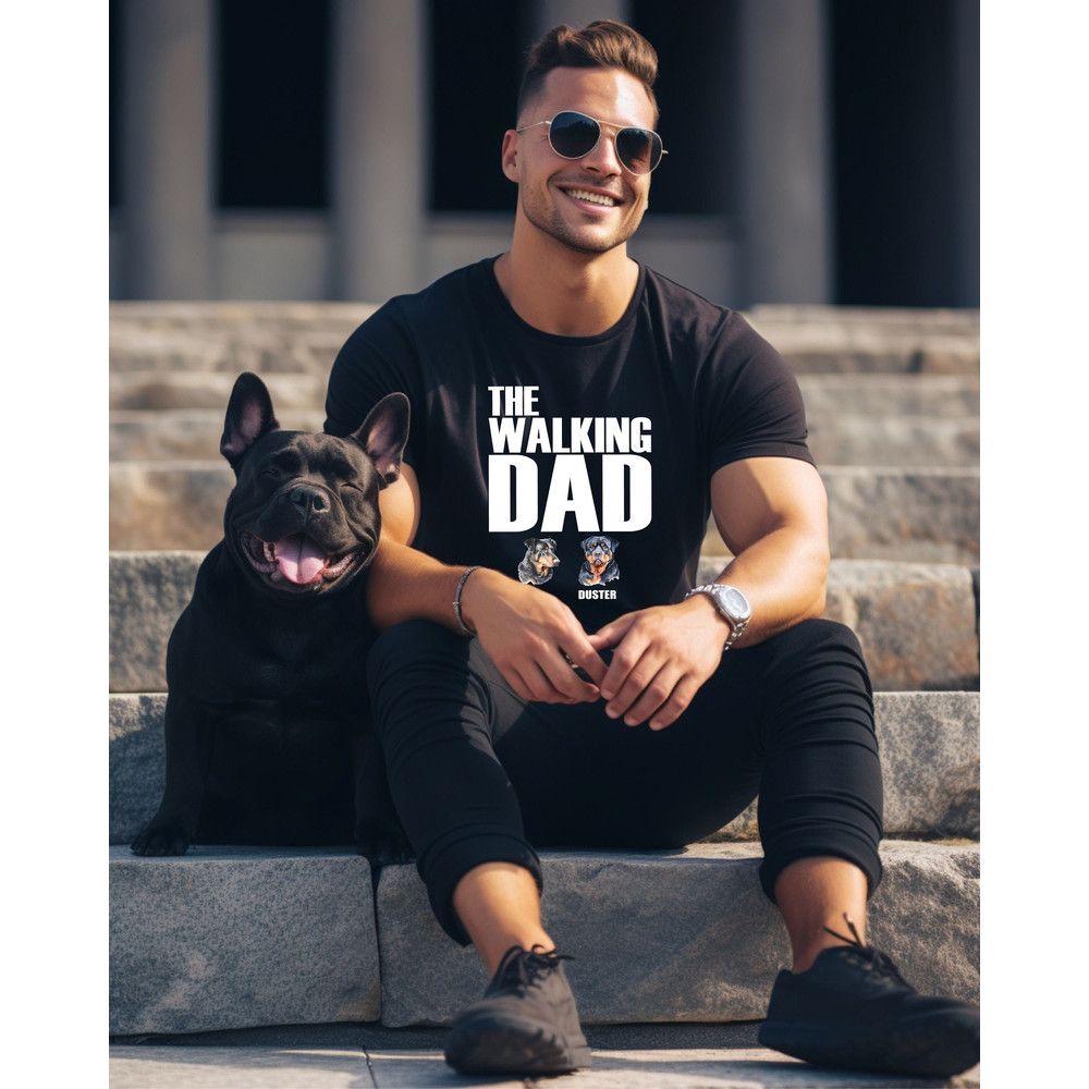 Custom Walking Dad Shirt, The Walking Dog Dad Shirt, Dog Dad Gift, Fathers Day Shirt, Dog Owner Shirt, Dad Birthday Gift, Gift For Dog Lover.jpg