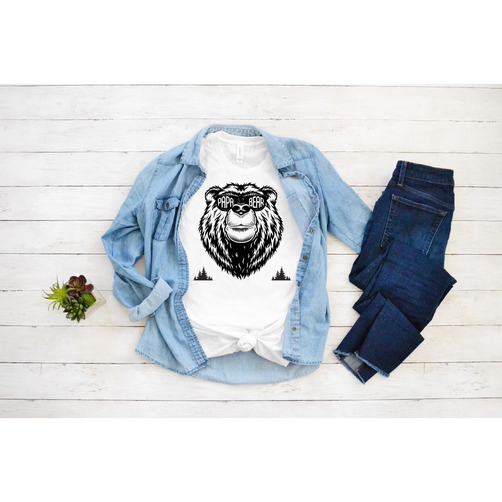 Papa Bear Shirt, Papa Bear Sunglass, Father's Day Gift, Dad Shirt, Father's Day t-shirt, husband present, family shirt matching shirts.jpg
