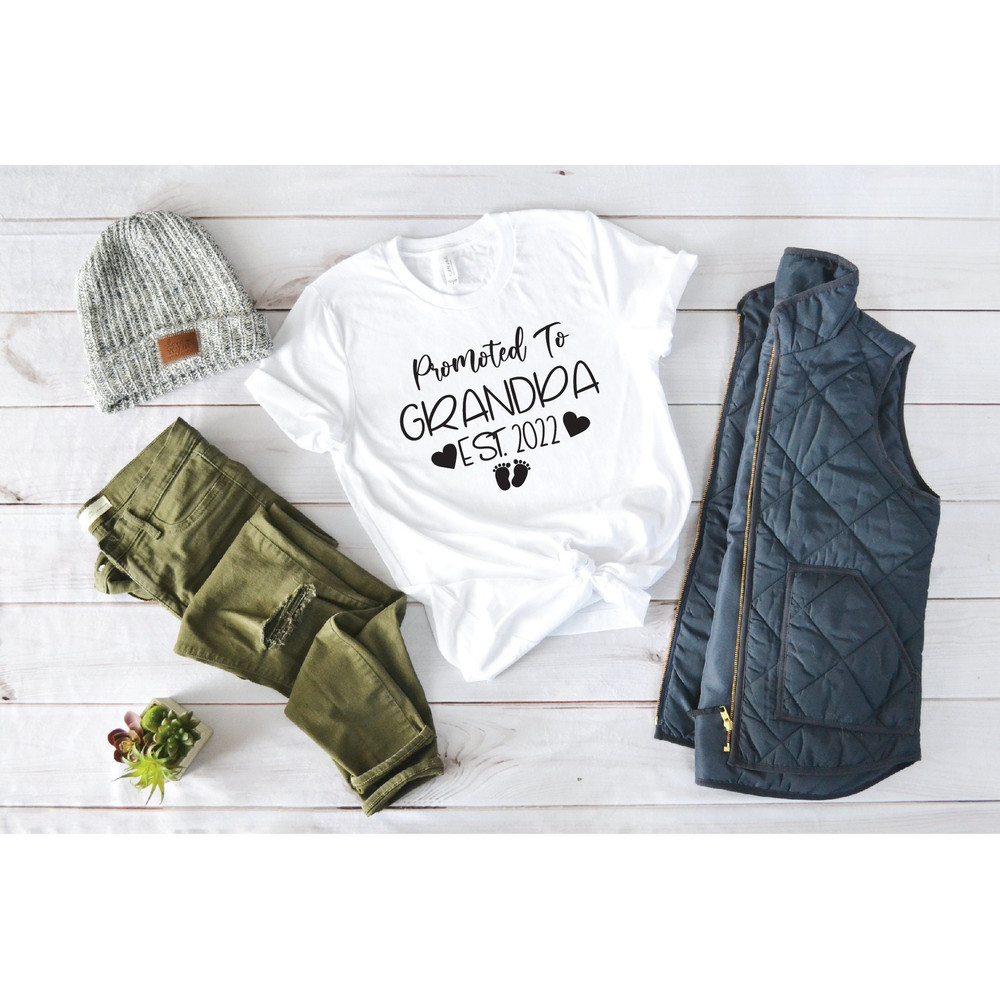 Promoted to Grandpa Shirt, Promoted to Grandma, Gift Shirt For Grandfather, Baby announcement, Father's Day Shirt, Dad Tee, Fathers Day Tee.jpg