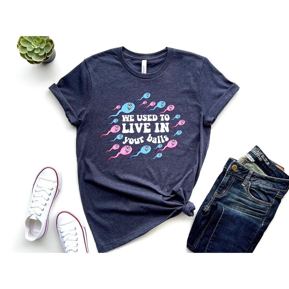 We Used To Live In Your Balls Shirt, Dad's Son Shirt, Fathers Day shirt, Dad's Daughter Shirt, Gift For Dad, Daddy Shirt, Father Shirt.jpg