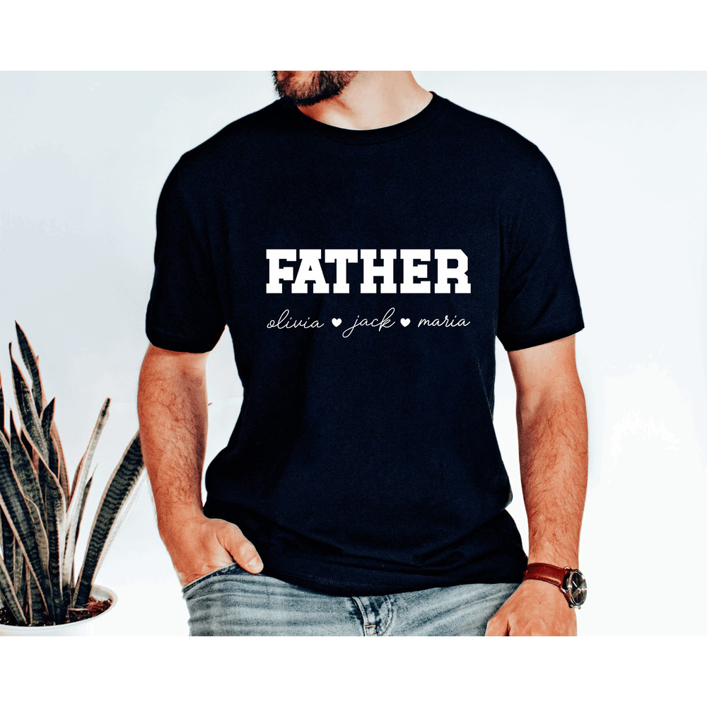 Custom Dad Shirt, Dad Shirt With Kids Names, Father's Day Gift, New Dad Shirt, New Dad Gift, Personalized Dad Shirt, Custom Kids Names Shirt 1.jpg