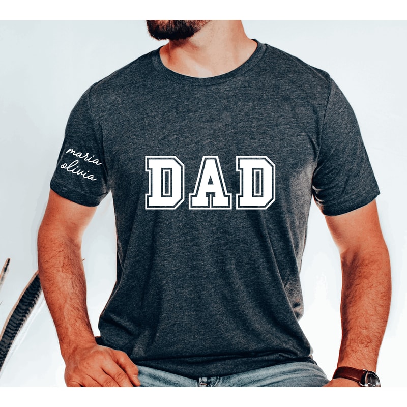 Custom Dad Shirt, Dad Shirt With Kids Names, Father's Day Gift, New Dad Shirt, New Dad Gift, Personalized Dad Shirt, Custom Kids Names Shirt.jpg