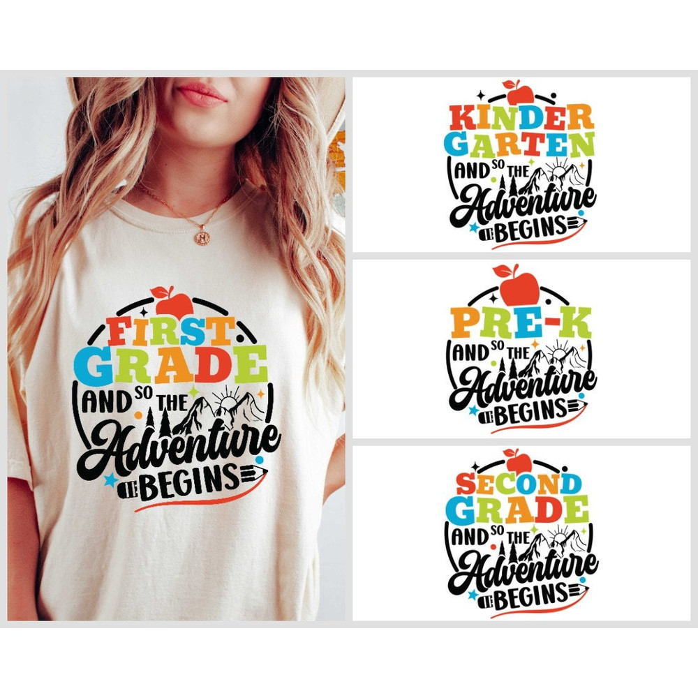The Adventure Begins Shirt, Back to School Shirt, Cute School Shirt, Gift For Student, Welcome to School Shirt, Cute Teacher Shirt.jpg