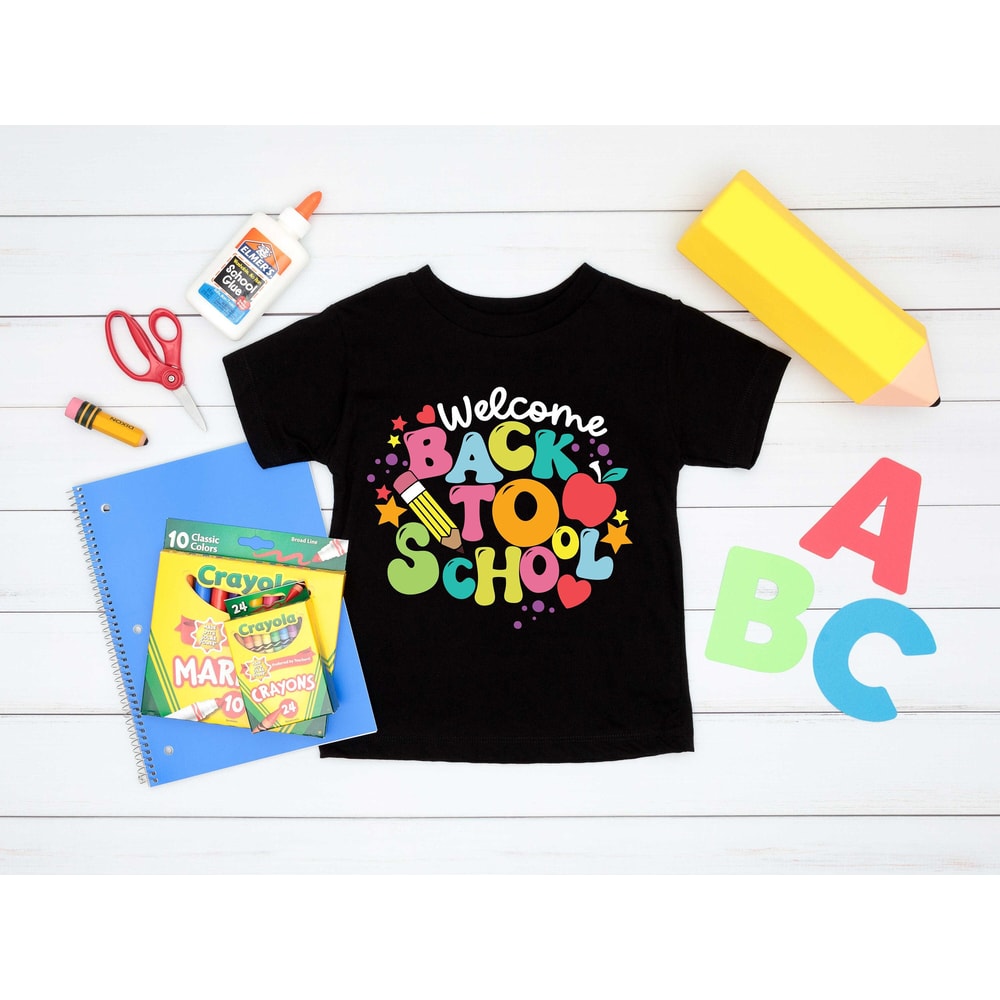Welcome Back to School Shirt, First Day of School Shirt, Teacher Gift Kindergarten Teacher, Kids Back To School , Happy First Day of School.jpg