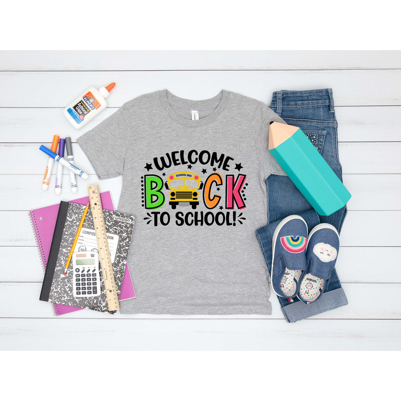 Welcome Back To School Shirt, Gift For Teacher Shirt, New Student Shirt, First Day Of School, Grade Team Shirt, Retro School Shirt.jpg