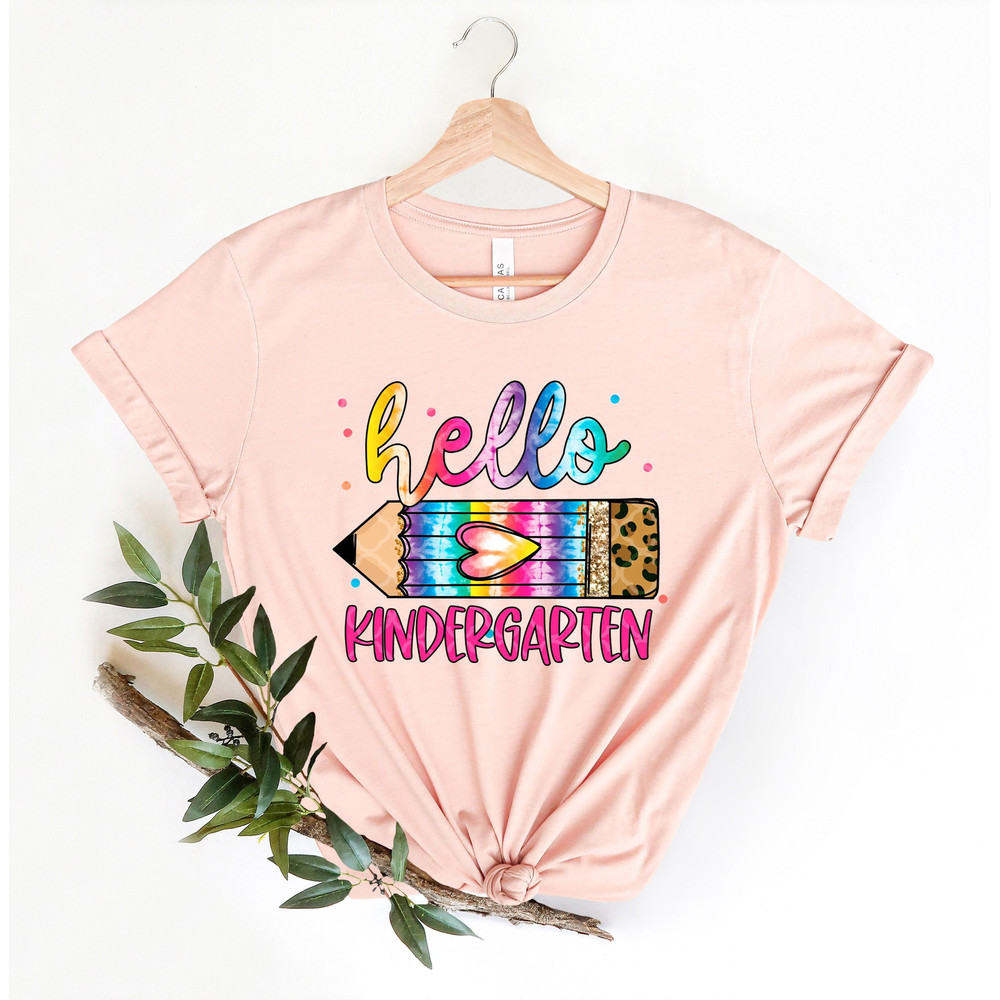Hello Kindergarten Shirt, First Day of School Shirt, First Day of Kindergarten Shirt, Back to School Shirt for Toddler, Pre K, Preschool,.jpg