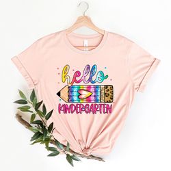 hello kindergarten shirt, first day of school shirt, first day of kindergarten shirt, back to school shirt for toddler,