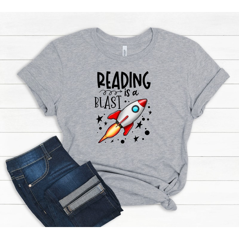 Reading Is A Blast Shirt, Students reading shirt, Librarian Book Lover Shirt, Reading Shirt, Reading Teacher Shirt, Books Shirt ,Book Gifts.jpg