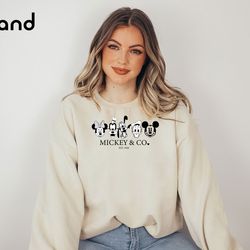 mickey and co est 1928 sweatshirt, disney shirt, retro disneyland sweatshirt, disney trip sweatshirt, disneyworld women