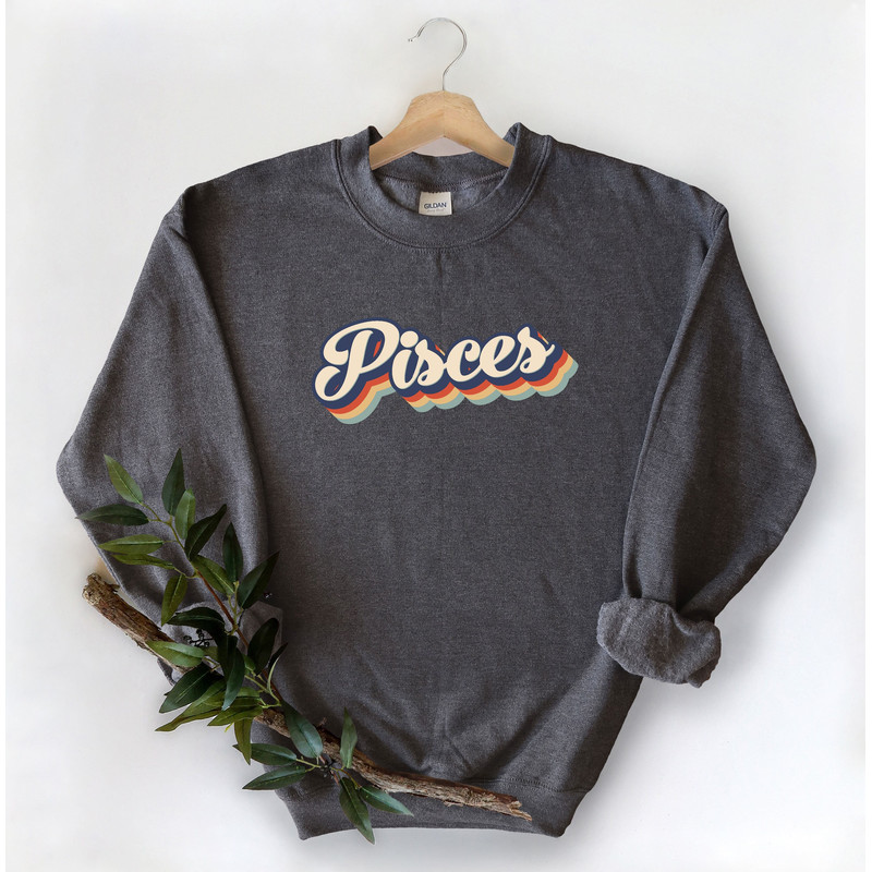 Pisces Sweatshirt, Zodiac Sweatshirt, Astrology Sweatshirt, Pisces Gift, Horoscope Sweat, Retro Sweatshirt, Vintage Sweat, Gift For Pisces.jpg