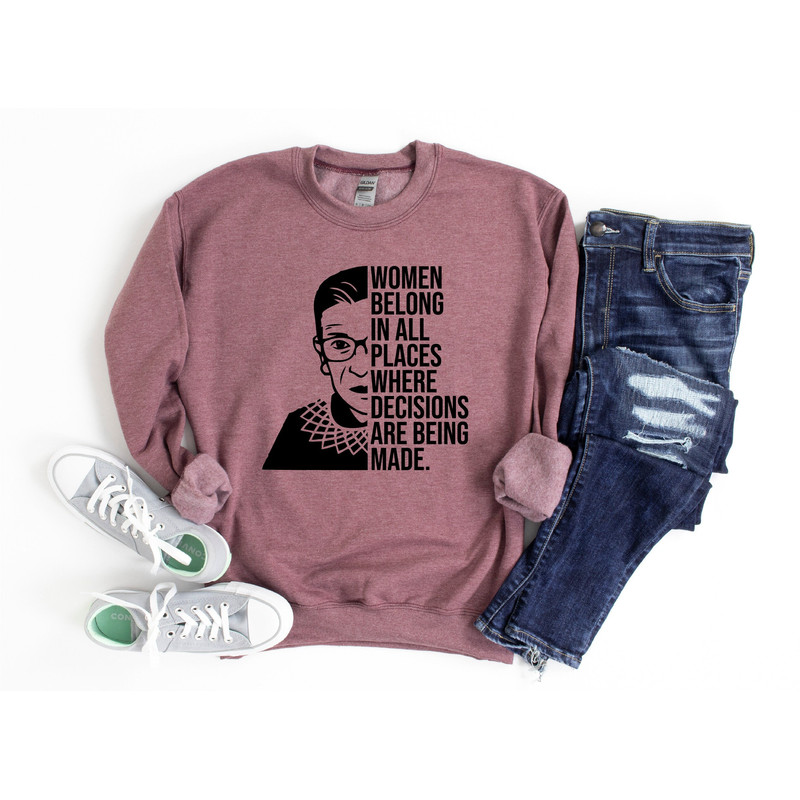 RBG Sweatshirt, Ruth Bader Ginsburg Sweatshirt, We've Been Trained For This, I Dissent RBG, Woman Rights ,Feminist Sweatshirt, Gift For Her.jpg