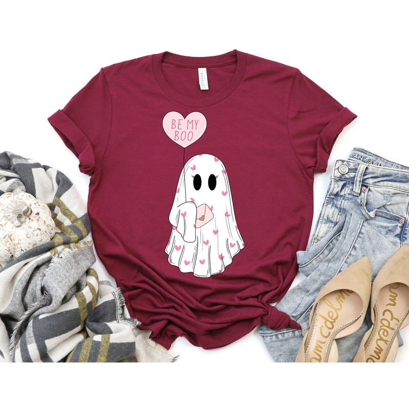 Be My Boo Shirt, Ghost Valentine Shirt, Valentines Day Shirt, Valentine Shirt, Valentines Day Gift, Happy Valentines Day T-Shirt.jpg