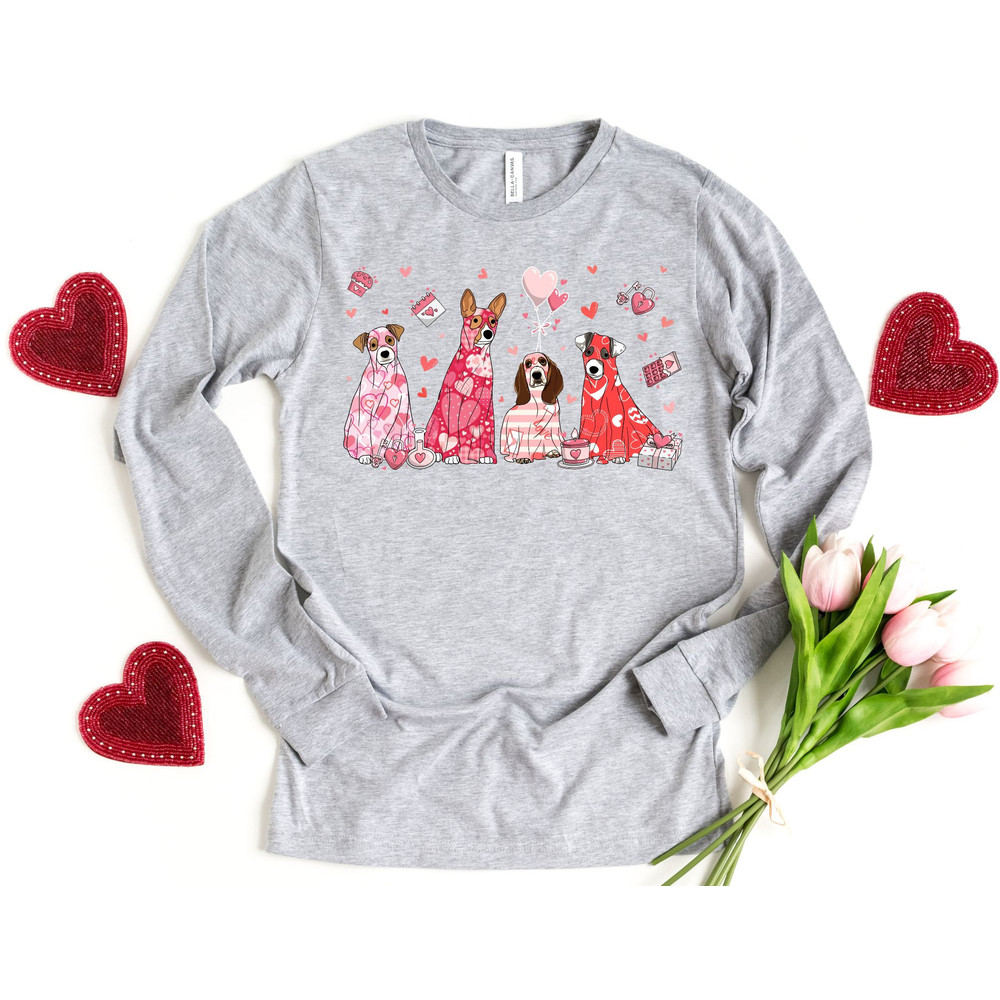 Dog Valentine Long Sleeve Shirt, Dogs Long Sleeve Valentine Shirt, Dog Valentine Shirts, Valentines Day Shirt.jpg