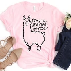 llama love you forever t-shirt, valentines day shirt, love shirt, valentines day gift, valentines day t-shirt