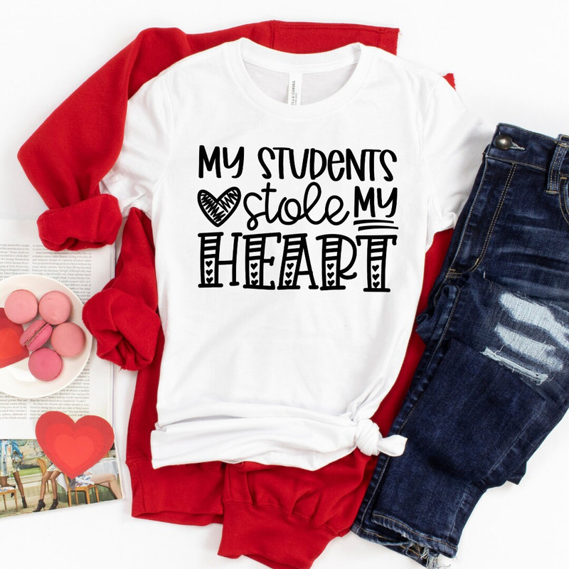 My Students Stole my Heart Shirt   Kindergarten Teacher Tee  Valentines Teacher Shirt  Valentines Day Teacher Shirt.jpg