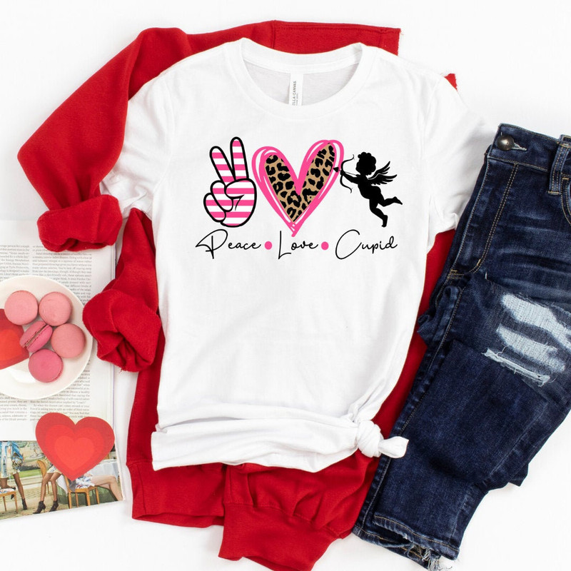Peace Love Cupid Shirt, Valentines Shirt, Valentines Day Shirt, Valentine Shirt, Valentines Day Gift, Valentines Day T-Shirt.jpg