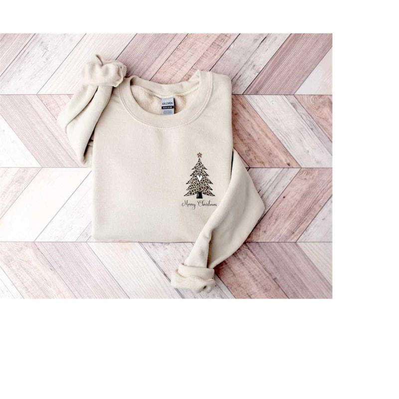 Christmas Leopard Tree Shirt, Cute Christmas Shirt, Family Christmas Shirt, Christmas Gift For Women, Christmas Holiday.jpg