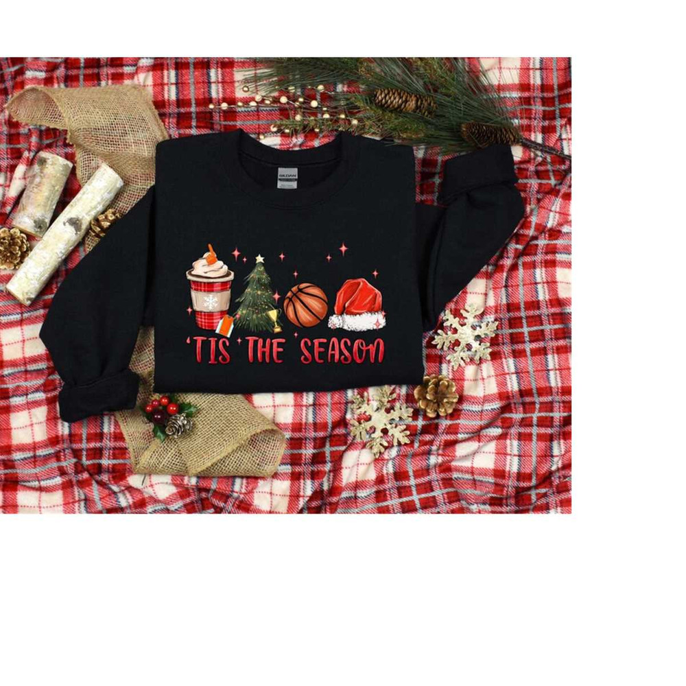 Christmas Shirt, This The Season, Basketball Season Shirt, Basketball Lover Shirt, Basketball Sweatshirt, Christmas Bask.jpg