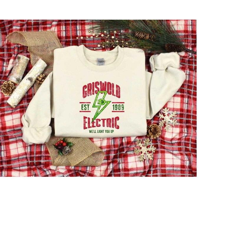 Griswold's Christmas Shirt, Griswold Electric Sweatshirt, Clark Griswold, Christmas Movie Sweatshirt, Christmas Sweatshi.jpg