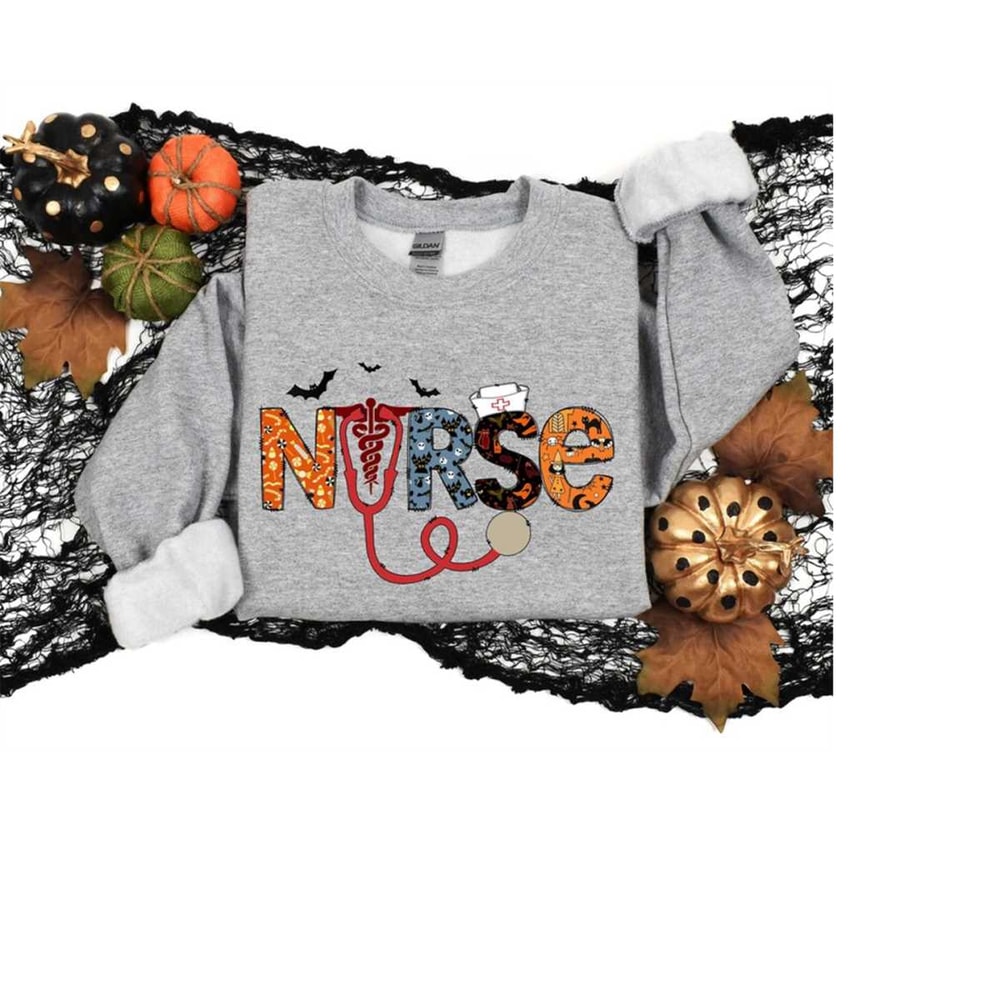Halloween Nurse Sweatshirt, Boo Boo Crew Sweatshirt, Boo Sweatshirt, Halloween Sweatshirt, Funny Halloween Hoodie, Cute.jpg