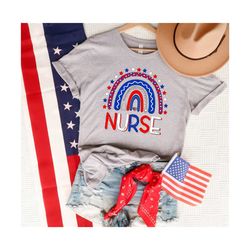 4th of july nurse shirt,rainbow nurse 4th of july shirt,fourth of july shirt,nurse shirt,nurse life shirt,patriotic shir