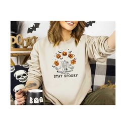 stay spooky shirt,halloween skeleton shirt, halloween pumpkin heads shirt, halloween sweatshirt, halloween gift, hallowe