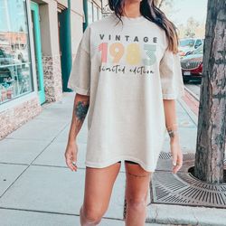 comfort colors 40th birthday t-shirt, vintage birthday t-shirt, 40th birthday gifts for women, vintage 1983 birthday t-s
