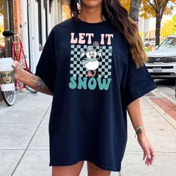 comfort colors let it snow shirt, christmas shirt, christmas gift, gift for her, let it snow tee, christmas shirt