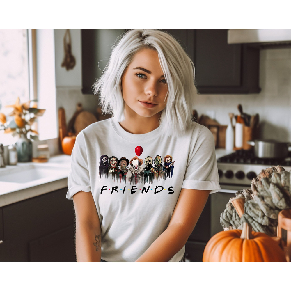Friends Halloween Shirt, Halloween Shirt, Halloween Horror Movie Killers Shirt, Scary Friends Shirt, Halloween Family Shirt, Scary Tee.jpg
