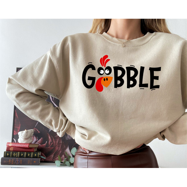 Gobble Gobble Thanksgiving Sweatshirt, Thanksgiving Sweatshirt Womens, Family Thanksgiving Sweatshirts, Funny Thanksgiving 2023.jpg