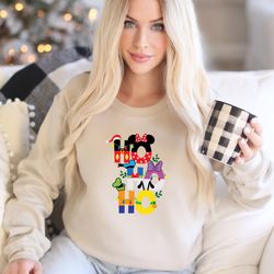 ho ho ho christmas sweatshirt, disneyland sweatshirt, disney family hoodie, christmas disney tee, christmas gifts,disney