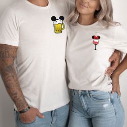mickey and minnie drinking around shirts, drinking around the world epcot shirts, epcot matching shirts 2023, epcot coup
