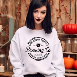 sanderson sisters brewing co sweatshirt,witch halloween sanderson tees,sanderson sisters halloween sweatshirts, brewing