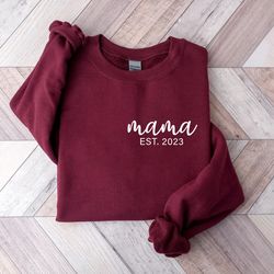 custom mama est shirt, mama shirt, mom shirt, mommy shirt, mama sweatshirt, cute mama shirt, mothers day shirt, mom gift