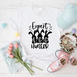 expert egg hunter shirt, egg shirt, rabbit lover shirt, rabbit lover gift, kids easter shirt, easter shirt, bunny shirt,