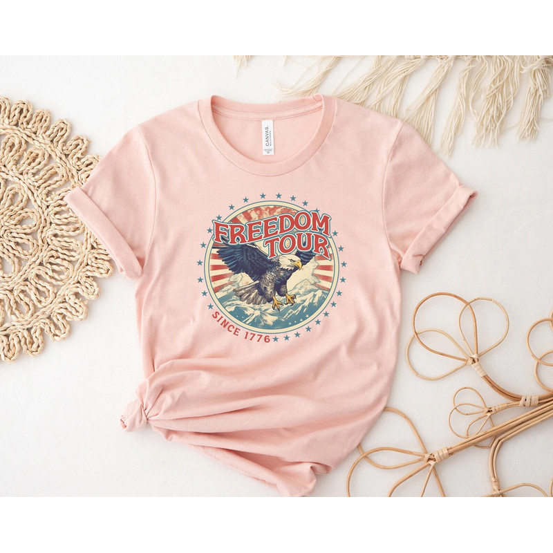 Freedom Tour, Born to Be Free T-Shirt, American Eagle Shirt, Independence Day Shirt, Patriotic Shirt, 4th of July Shirt, Memorial Day Shirt.jpg