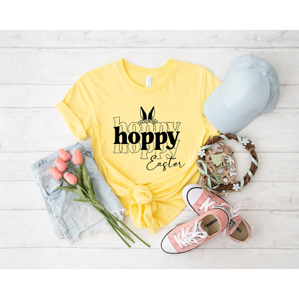 Hoppy easter shirt, happy easter, easter shirt, easter outfit, happy easter day, bunny shirt, funny easter shirt, kids easter shirt, easter.jpg