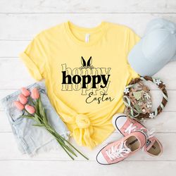 Hoppy easter shirt, happy easter, easter shirt, easter outfit, happy easter day, bunny shirt, funny easter shirt, kids e