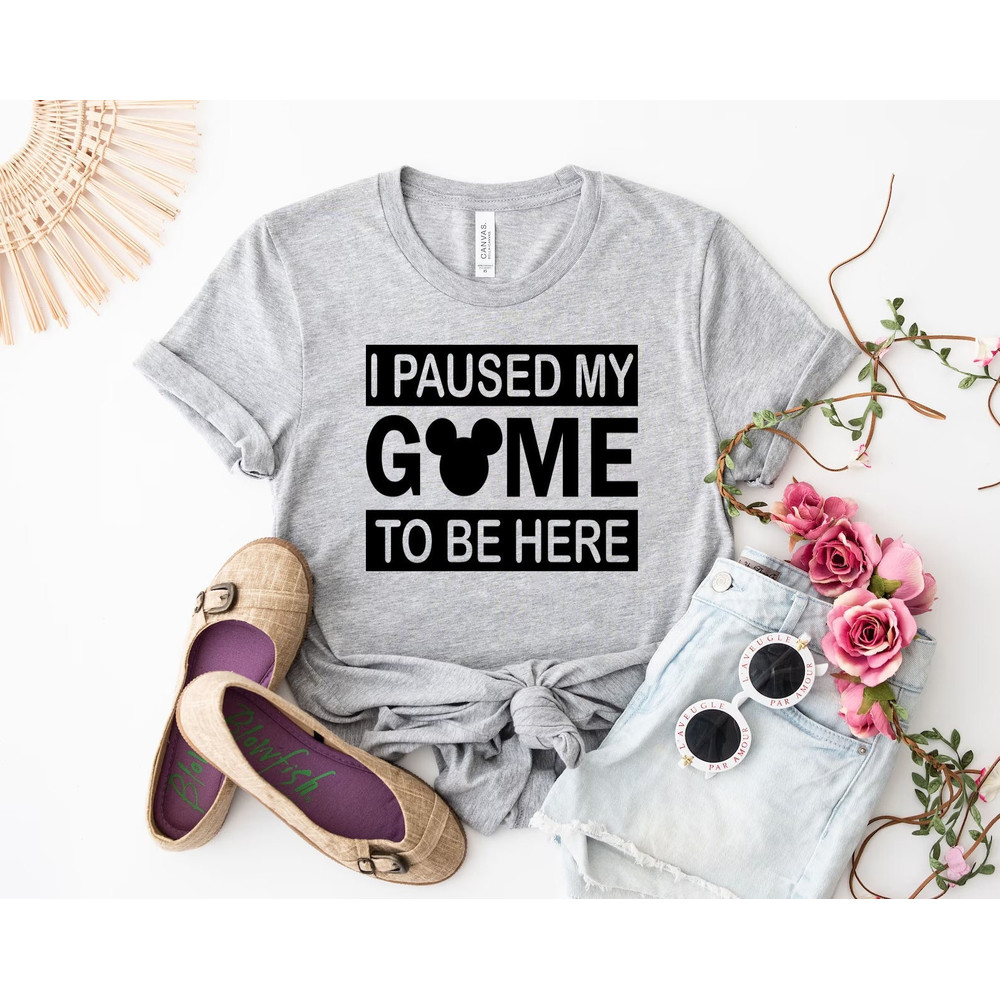 I Paused My Game to Be Here Disney Shirt, Disney Kids Shirt, Mickey Shirt, Disney Gamer Tee, Disney Men Tee, Funny disney boys gift shirt 1.jpg