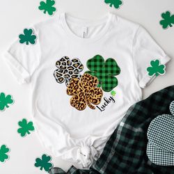 leopard shamrock shirt st paddys day shirt, saint patricks day, shamrock shirt, st patricks day, irish shirt, lucky shir