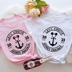 lets cruise 2023 disney fantasy shirt, disney cruise shirt, cruise shirt,  disney family shirt, disney shirt, disneyland