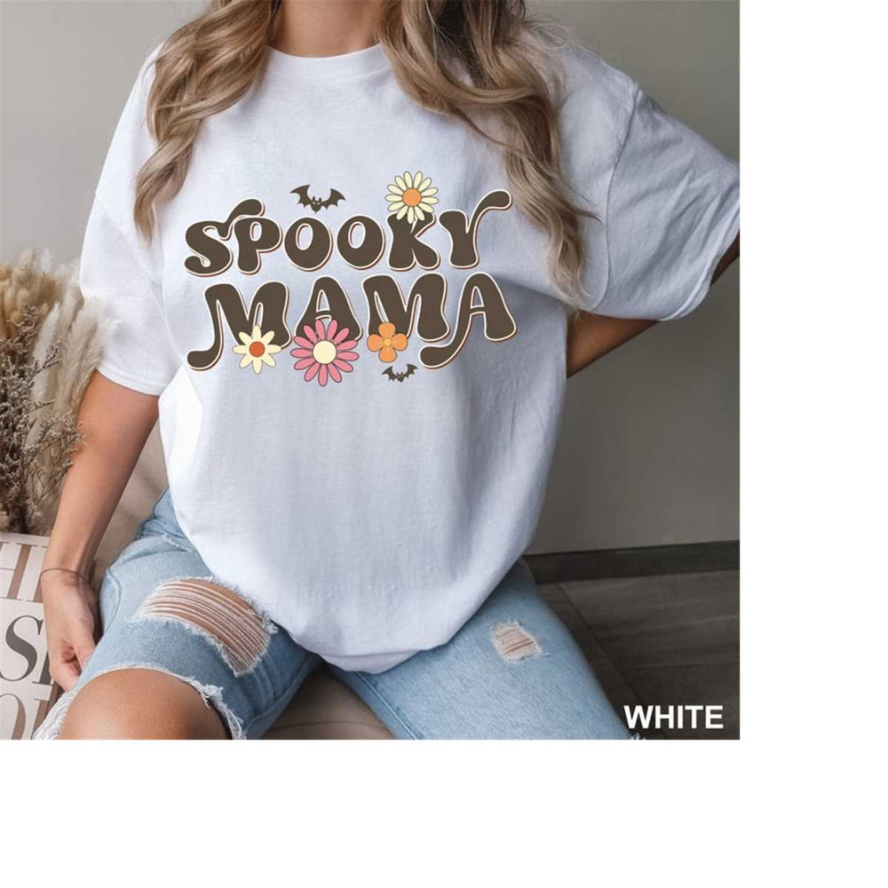 Comfort Colors Halloween Spooky Shirt For Mom, retro spooky mama T-shirt, Spooky Mom Tee, Vintage Halloween Gift Tshirt,.jpg