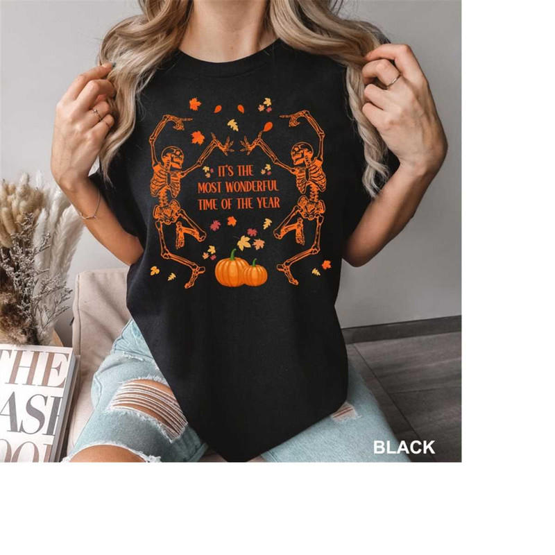 Comfort Colors Its The Most Wonderful Time Of The Year Halloween Shirt Halloween Tee Cute Skeleton T Shirt Halloween Gif.jpg